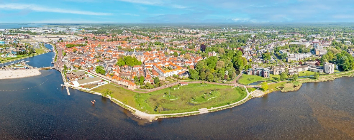 Zicht op de haven van Harderwijk