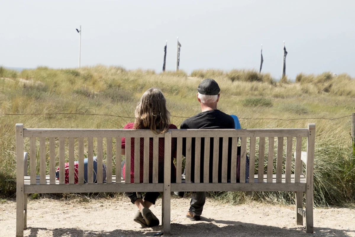 Impressie van strand bij Noordwijk