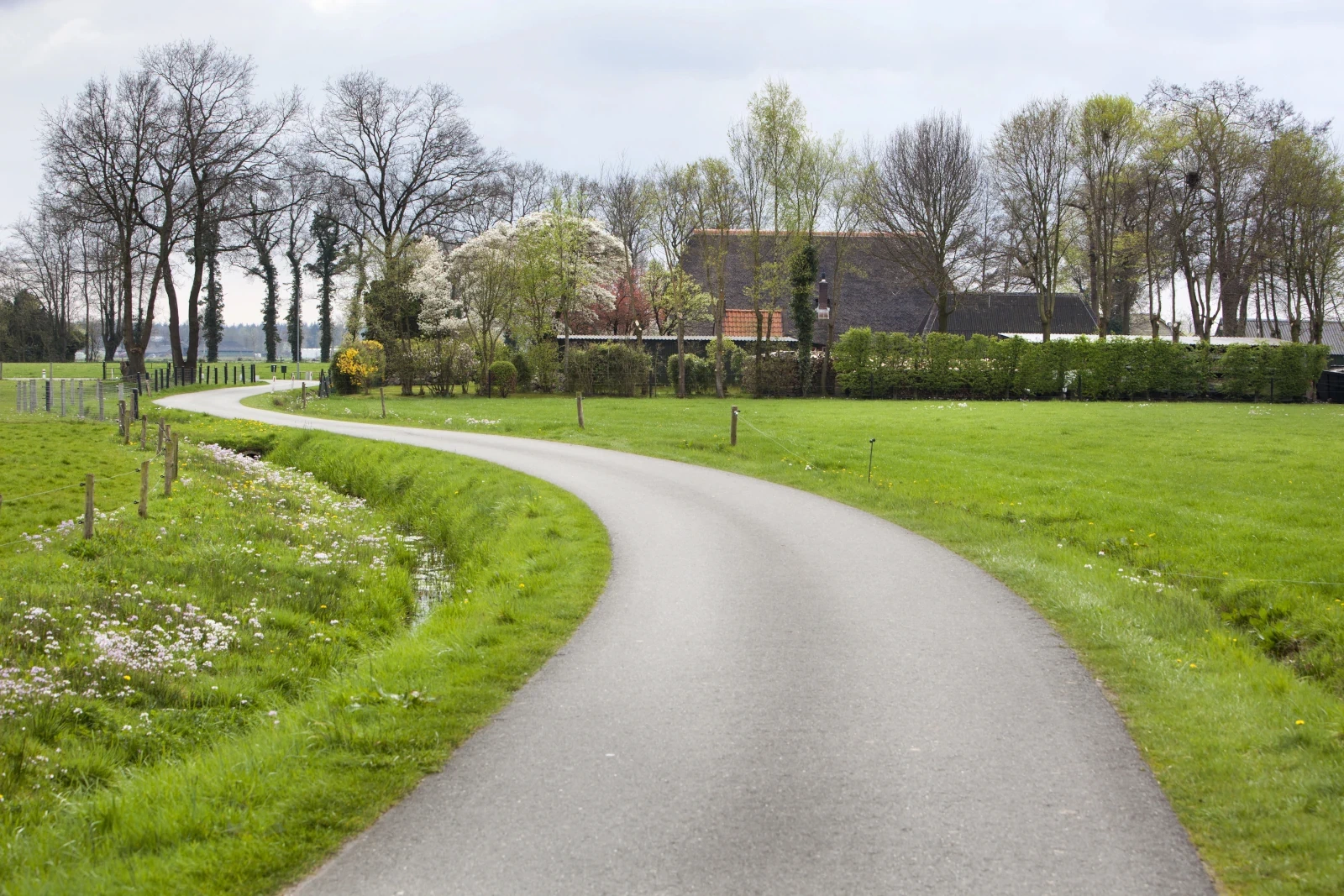 Landelijke weg in Nunspeet