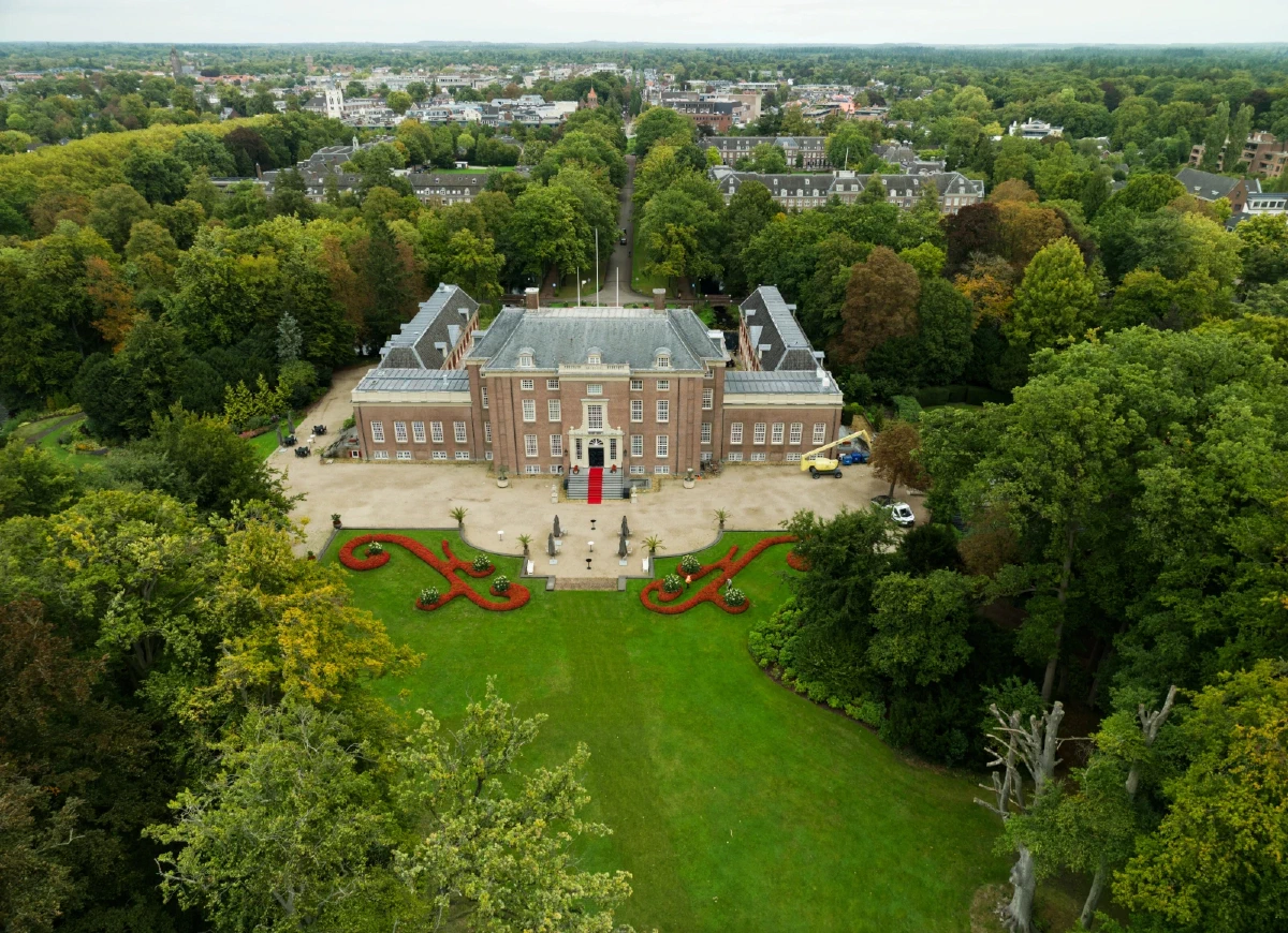 Het oude slot Zeist in Zeist