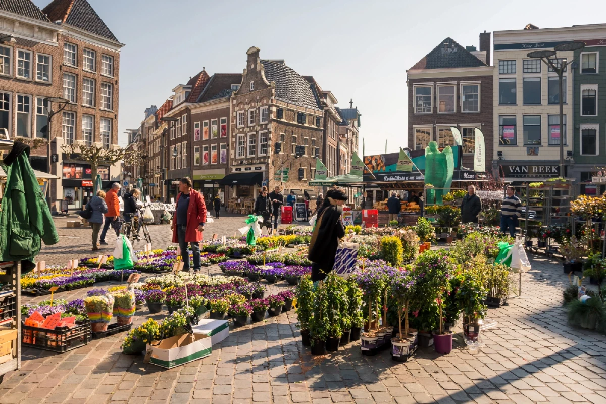 De markt in Zwolle