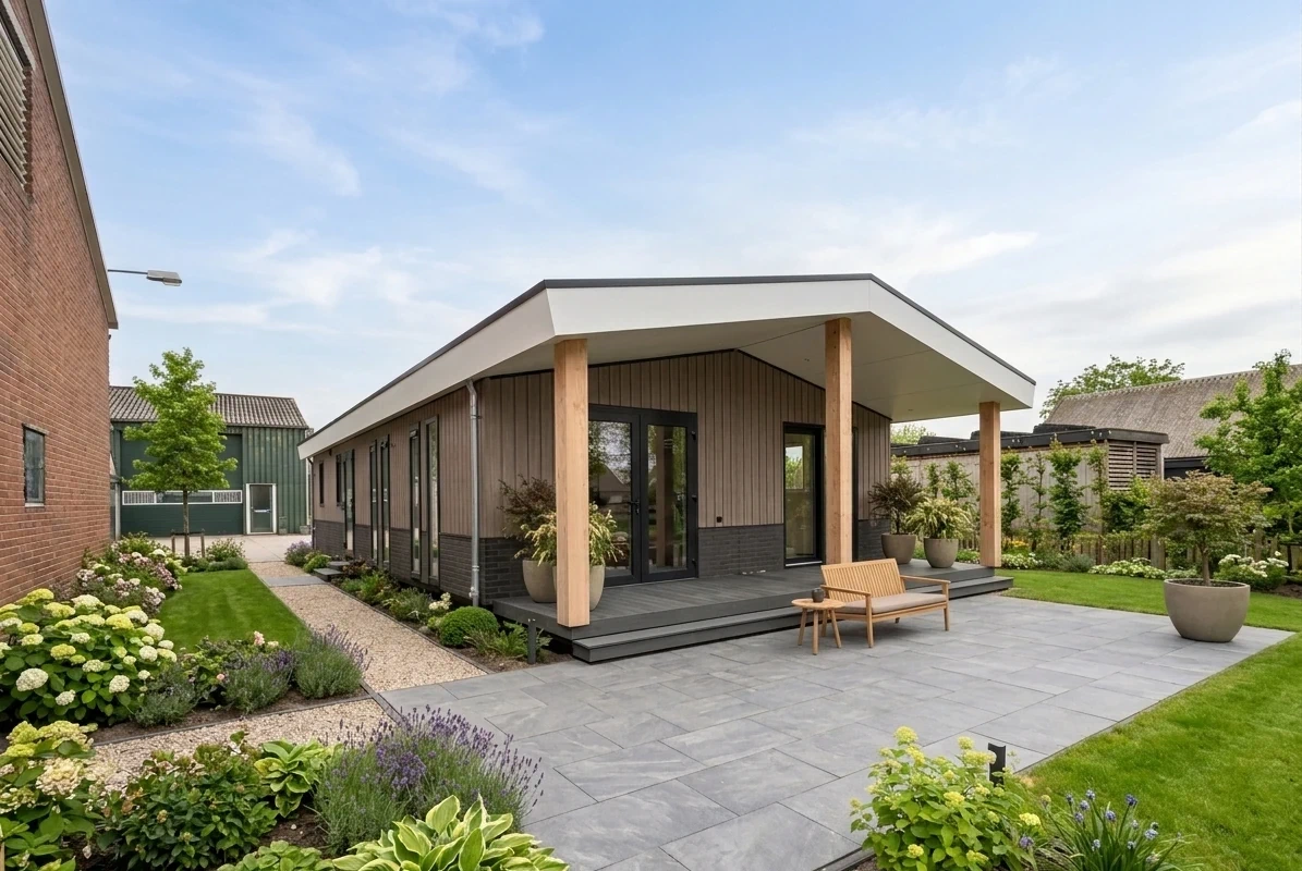 Hoogwaardig afgewerkte mantelzorgwoning