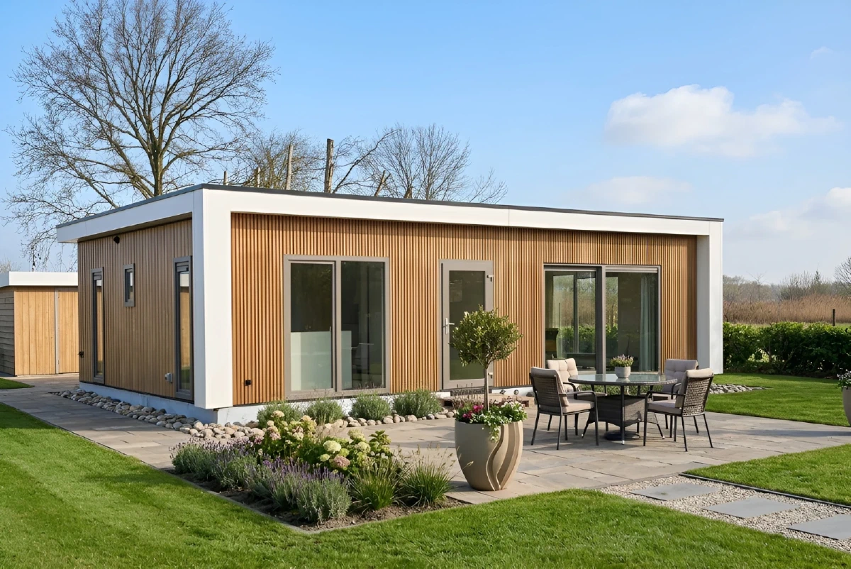 Een opgeleverde mantelzorgwoning van Van Emous
