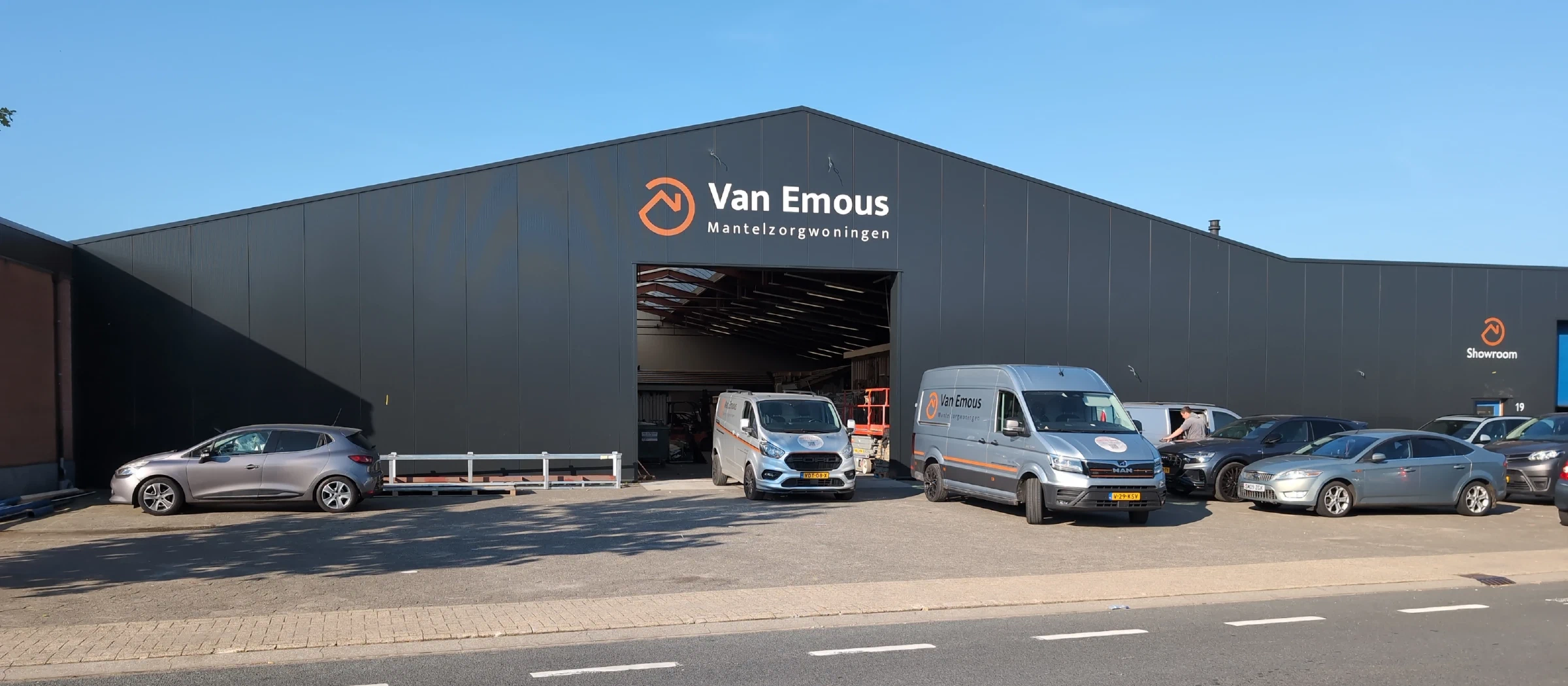 Onze productiehal waar onze woningen gebouwd worden